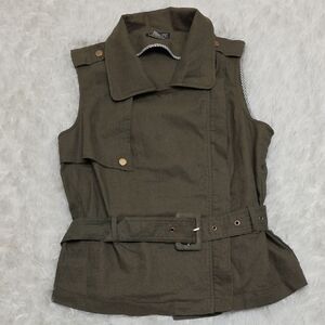 VENUS Olive Green Belted Vest. Size 4